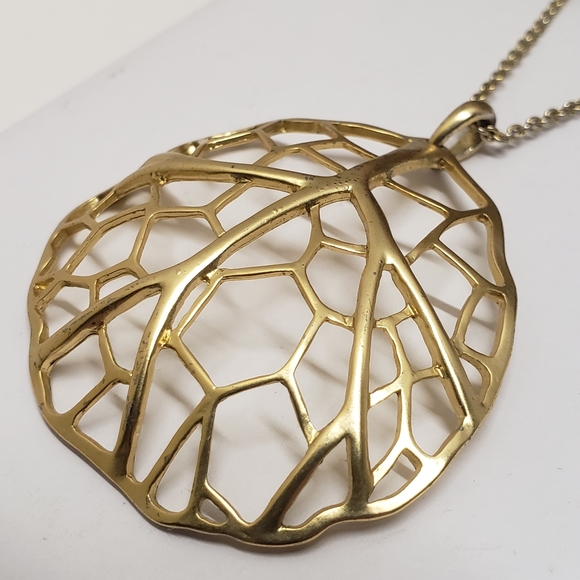 Banana Republic Gold Branch Bubble Pendant Necklace - Picture 4 of 6